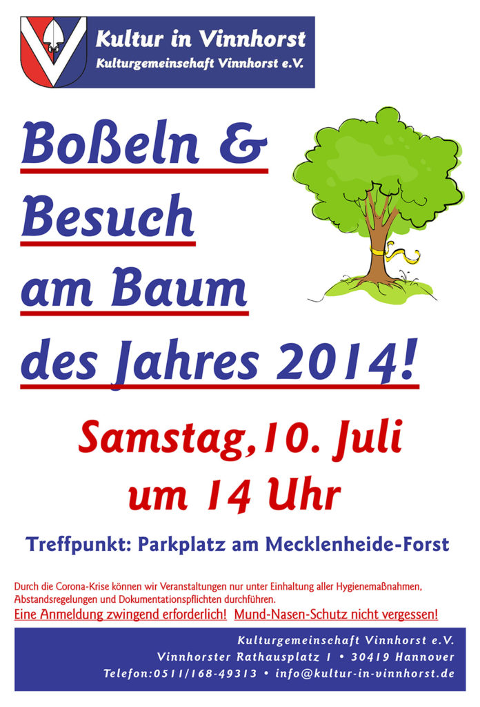 Bosseln & Besuch beim Baum des Jahres 2014